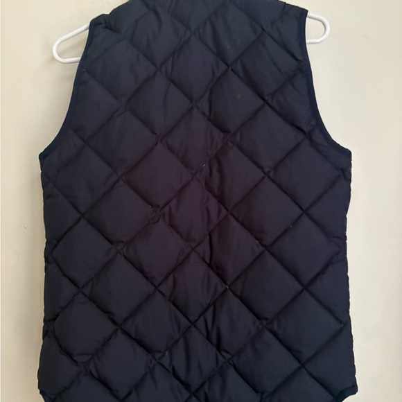 J. CREW Puffer Vest Quilted Full Zip Women's Navy Blue Primaloft XS Snap Pocket - Picture 5 of 5